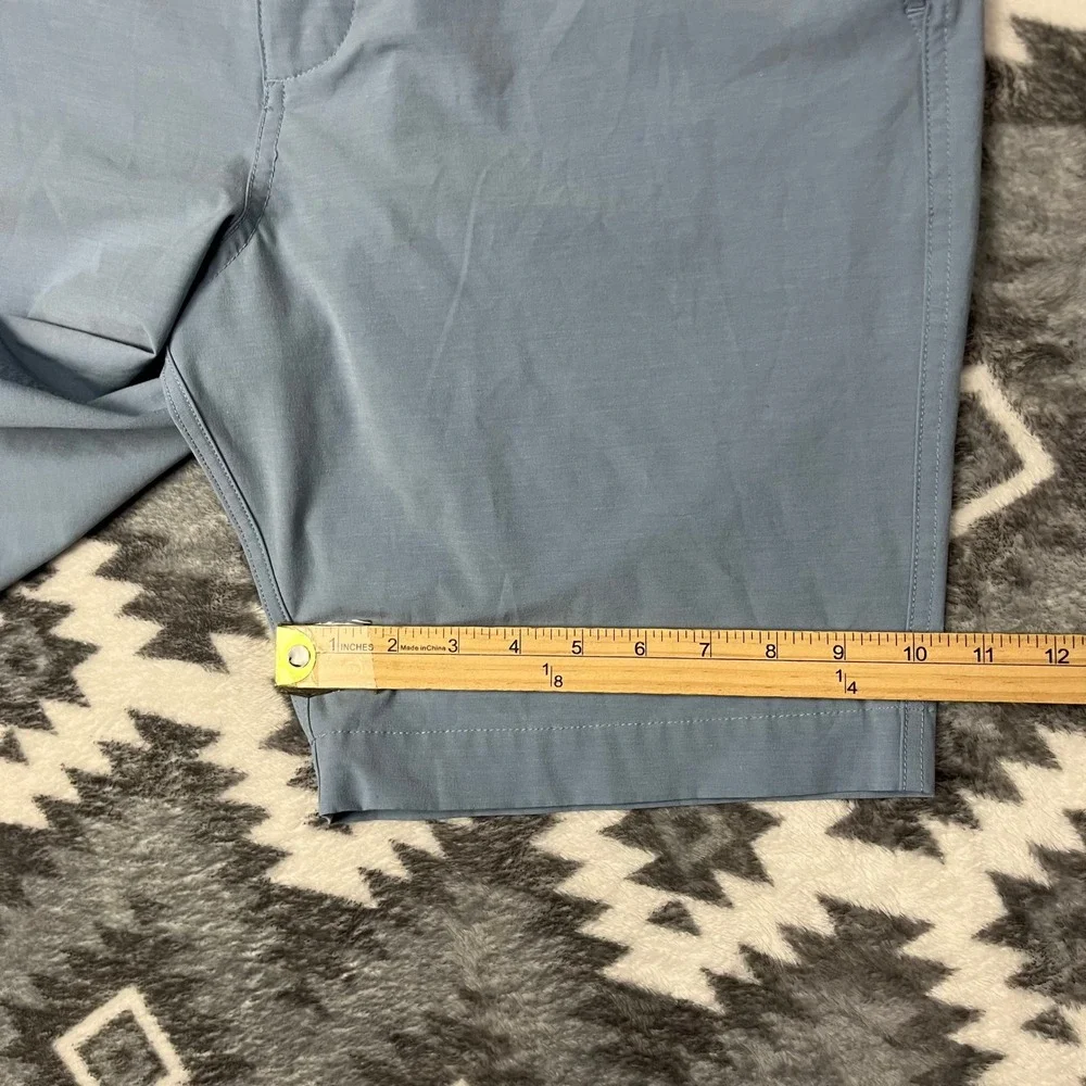 Faherty All Day Shorts Mens 30 Light Blue Hybrid Stretch MSC0012 Quick Dry